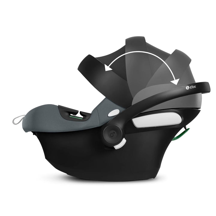 CYBEX Silver Babyschale Aton B2 i-Size mit Base One, Inkl. ISOFIX-Basis und Neugeboreneneinlage, Sen
