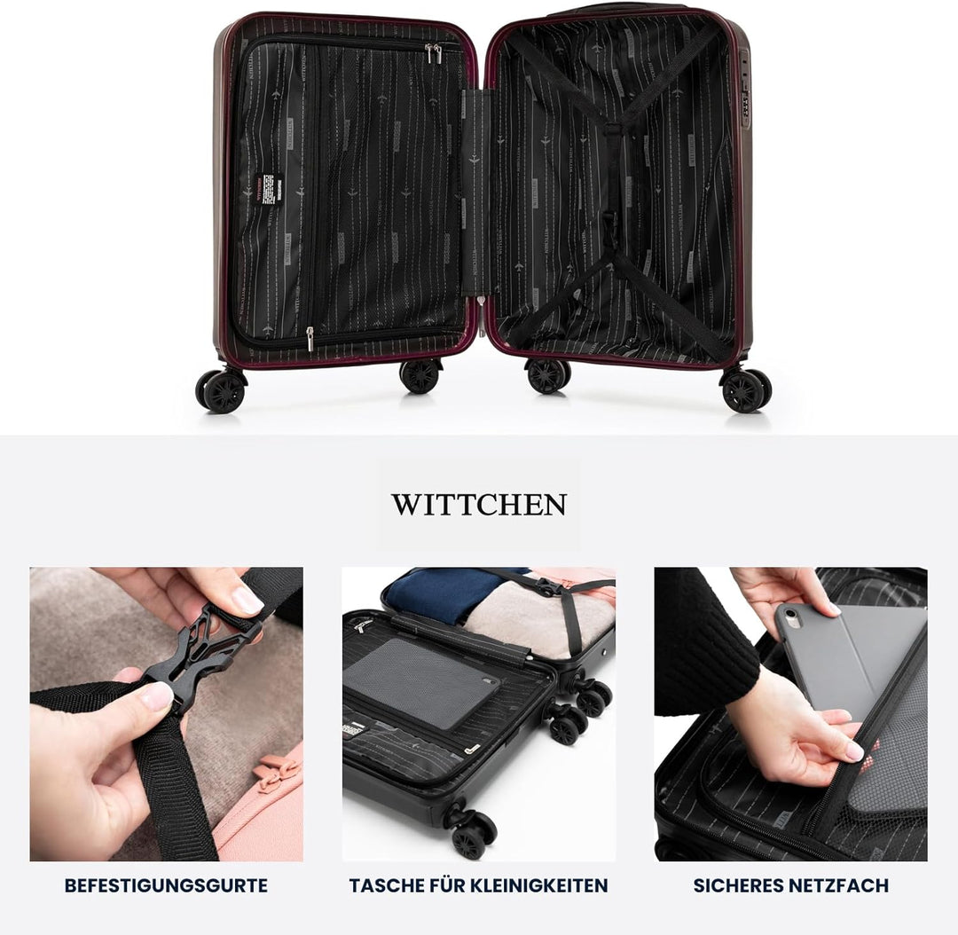 WITTCHEN Skyspeed Line Kabinenkoffer Kleines Kabinengepäck ABS Hartschalenkoffer Reisekoffer Rollkof