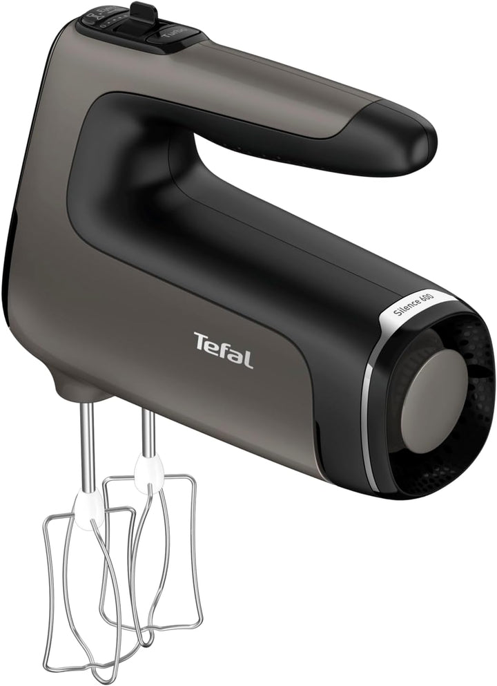 Tefal HT650E Power Mix Silence Handmixer | 600 Watt | variabler Geschwindigkeitsregler | Turbo- und
