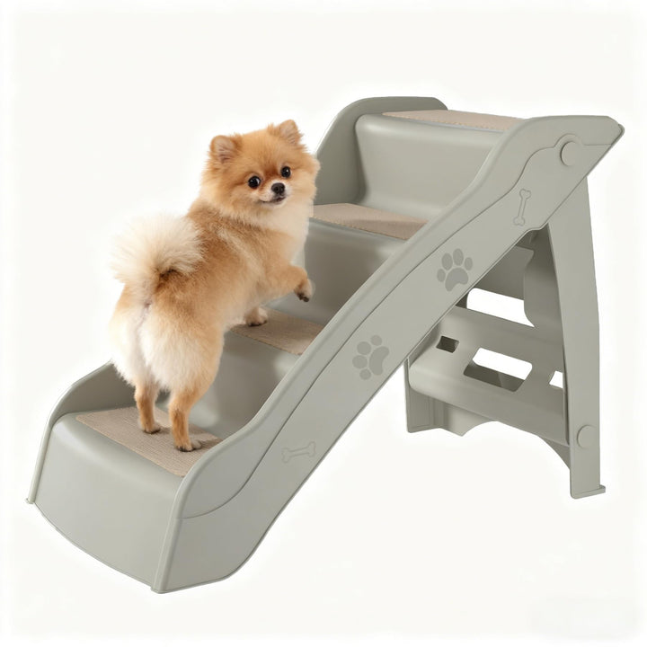 Froadp 4 Stufige Hundetreppe Katzentreppe Klappbar mit Stabiler Stützstangen für Sofa Auto Bett 60cm