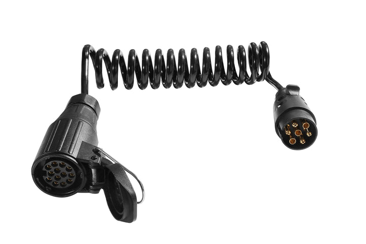SPARKMOTO 1.8M Anhänger Kabel Verlängerung 7 Polig mit 7 polig stecker 13 polig Steckdose,Spiral ada