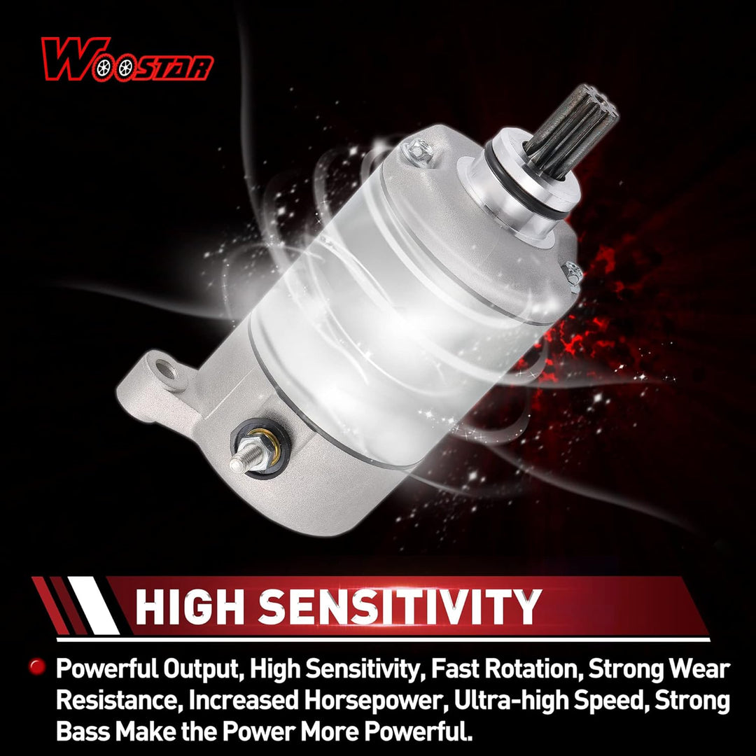 WOOSTAR Elektrisch Anlasser Ersatz für Polaris Sportsman 400 500 ATV 1996-2012 OEM 3090188 3084981,