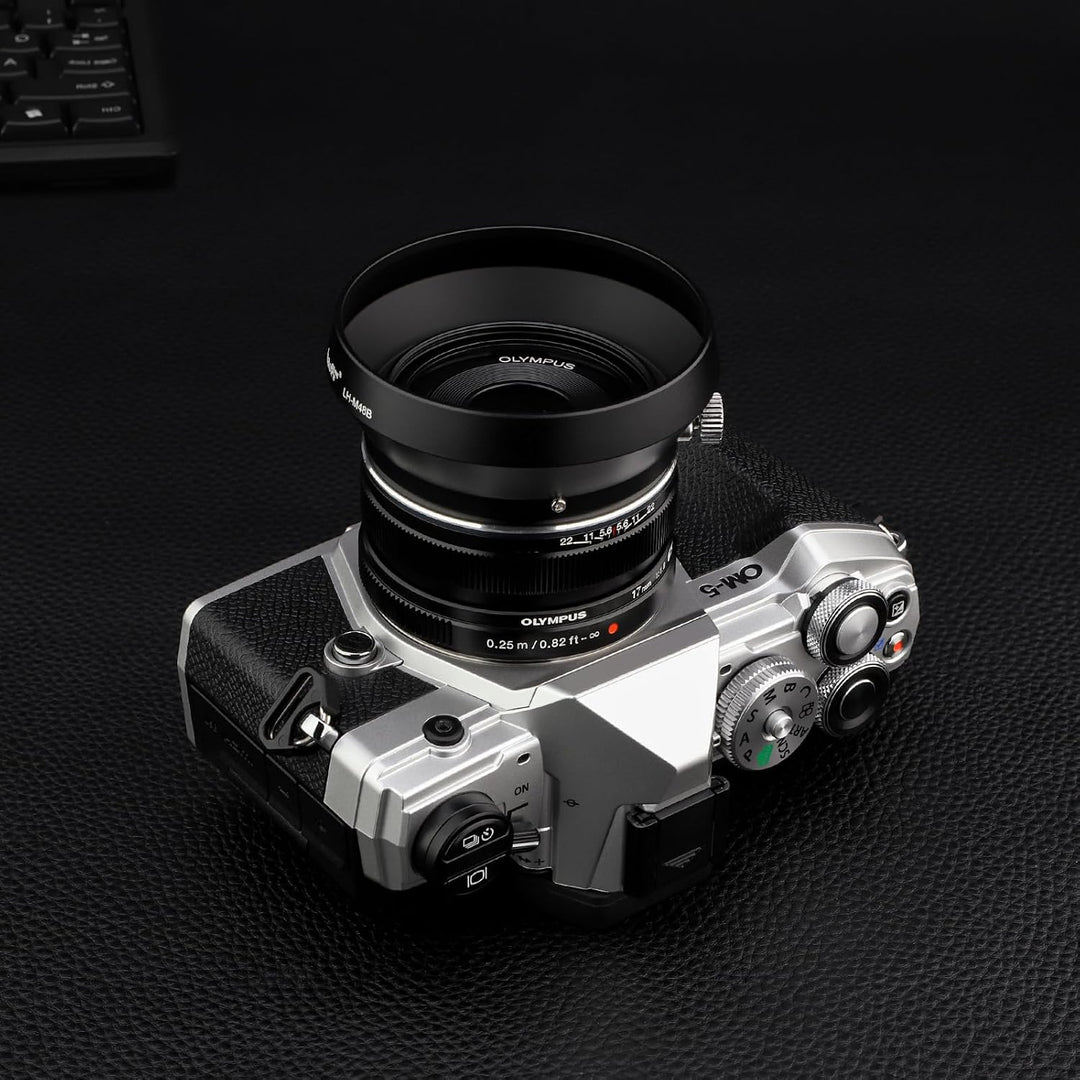 Haoge LH-M48B Gegenlichtblende aus Metall für Olympus M.ZUIKO Digital 17mm F1.8 1:1.8 Objektiv erset