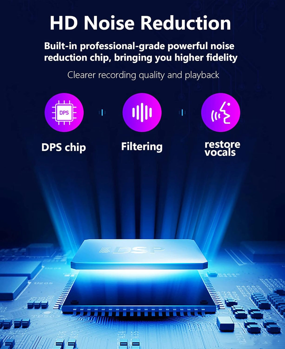 Mini-Diktiergerät in Anhängerform, professionell, digital, aktiviert, 60 Stunden Standby-Zeit, USB-S