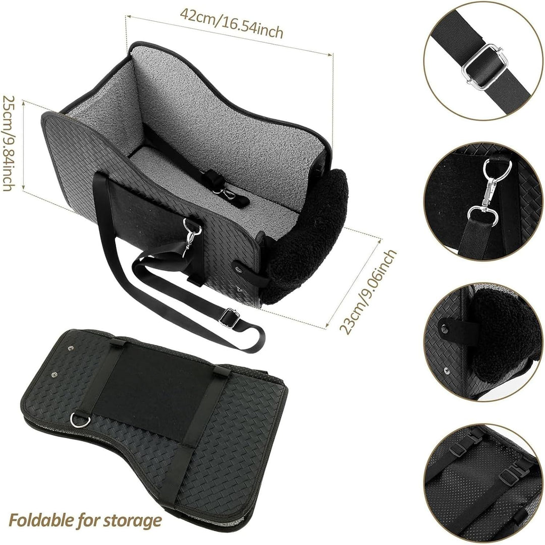 Mittelkonsole Hundeautositz,Hunde Konsole Autositz Unter 6kg | Klappbarer Transportabler Booster Trä