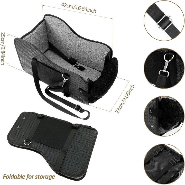 Mittelkonsole Hundeautositz,Hunde Konsole Autositz Unter 6kg | Klappbarer Transportabler Booster Trä
