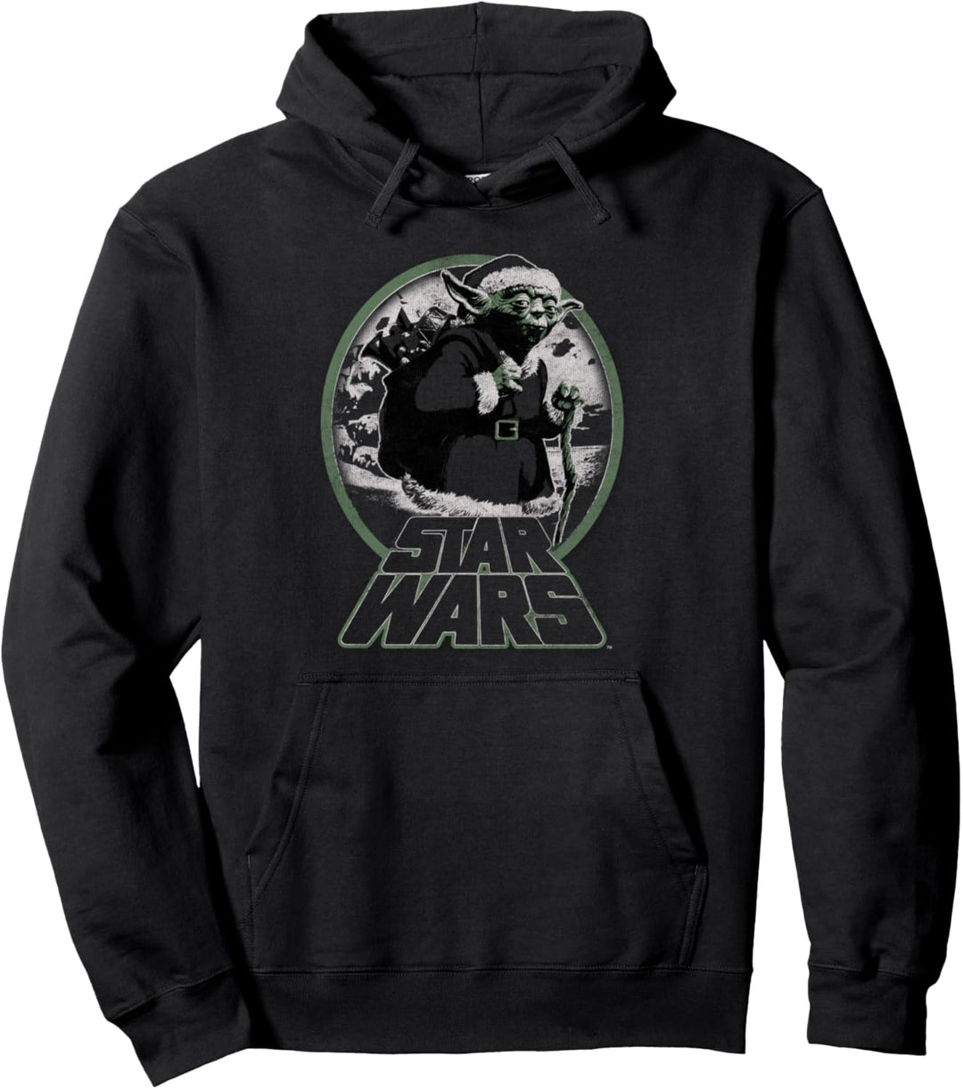 Star Wars Yoda Santa Circle Portrait Pullover Hoodie