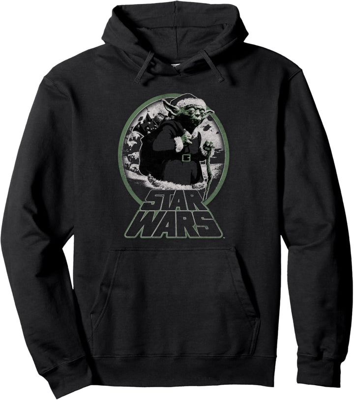 Star Wars Yoda Santa Circle Portrait Pullover Hoodie