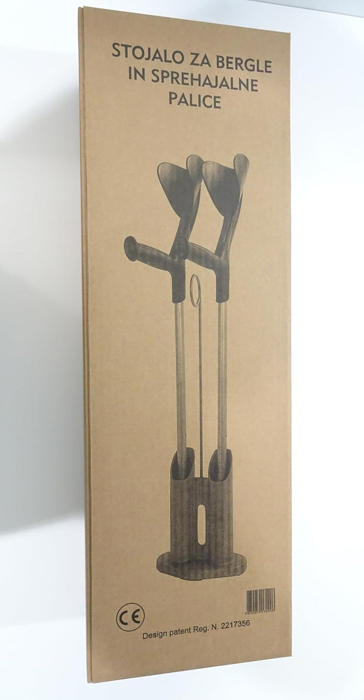 Stockständer für Gehhilfen – Schirmständer für Gehstöcke - aus Kunststoff - aufrechter Stand der Geh