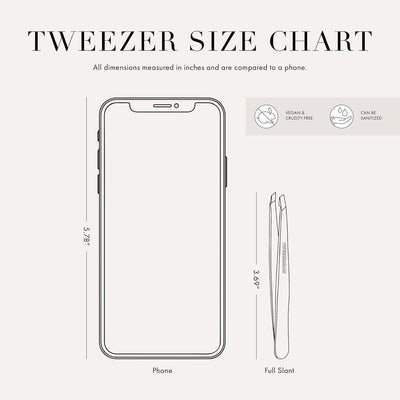 TWEEZERMAN Pinzette (Handgeschliffene Schräge Spitzen, Augenbrauen zupfen, Profi-Qualität, Rostfreie