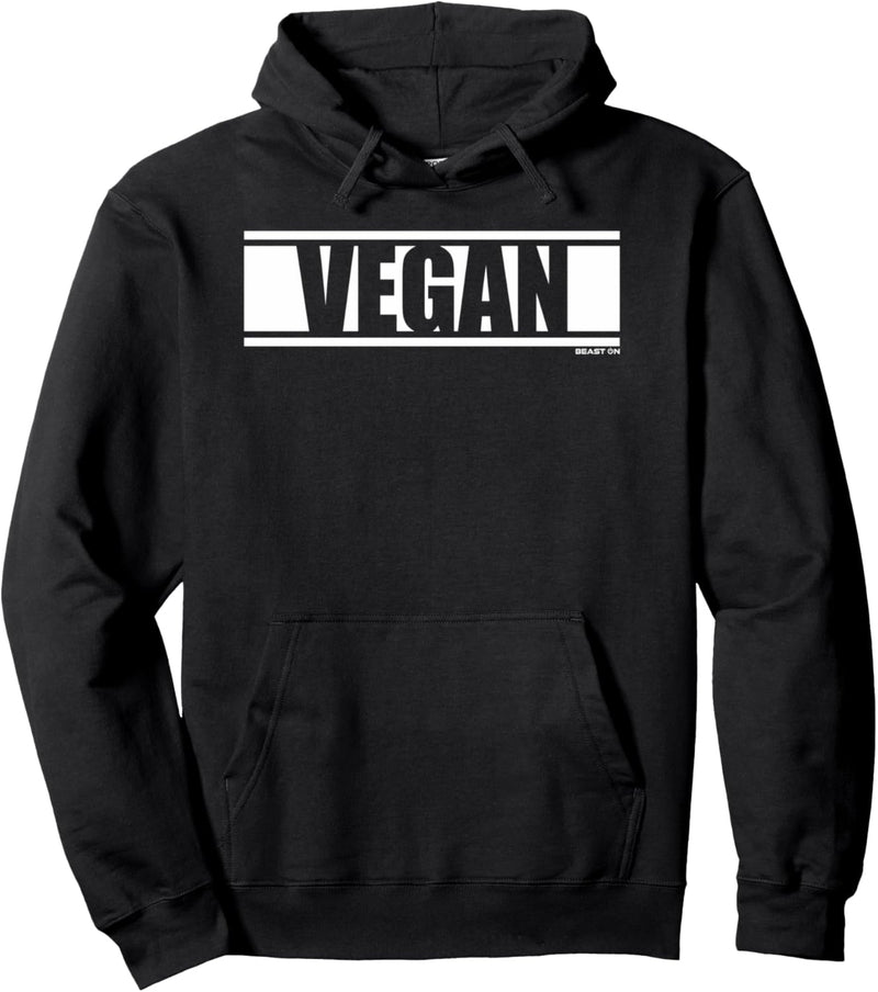 Vegan Gym Fitness Workout Spruch Motivation Wort in weiss Pullover Hoodie