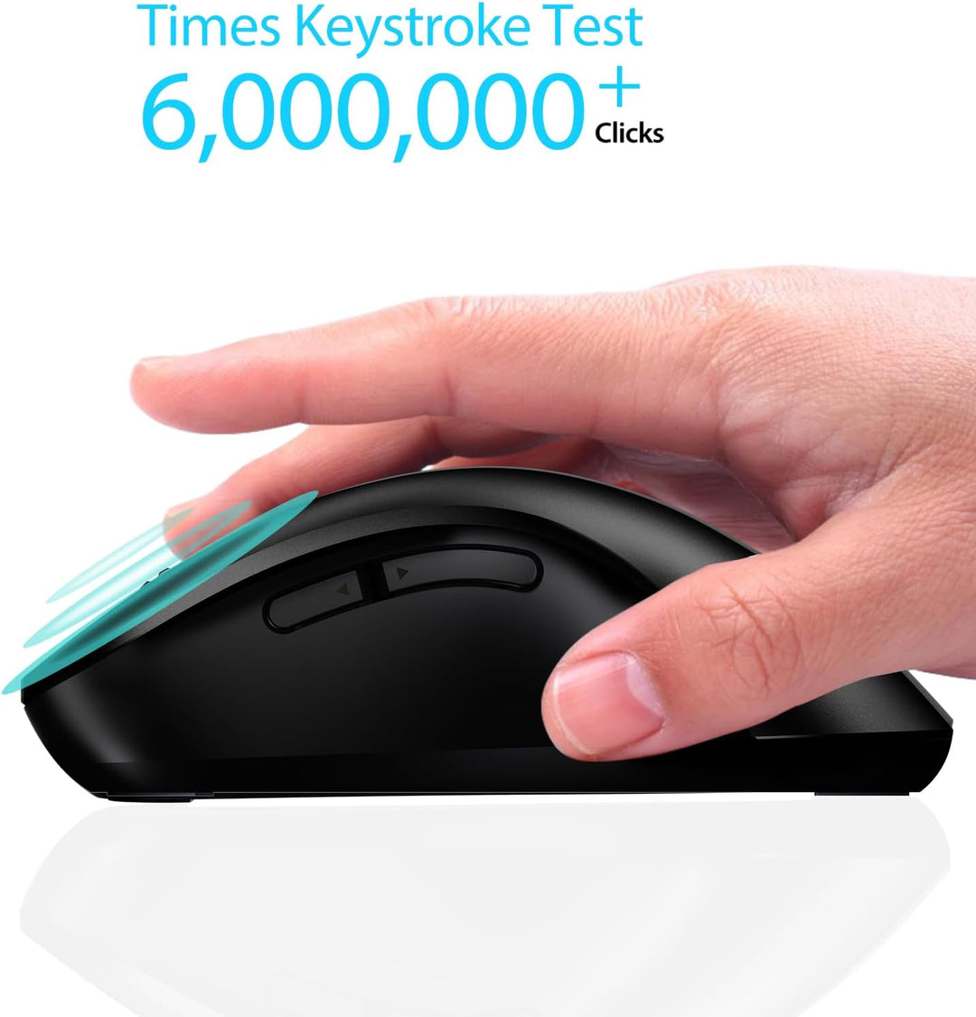 memzuoix Kabellose Maus 2.4GHz, Tragbare Optische Wireless Maus 1400 DPI mit Mini-USB-Empfänger, 5 T