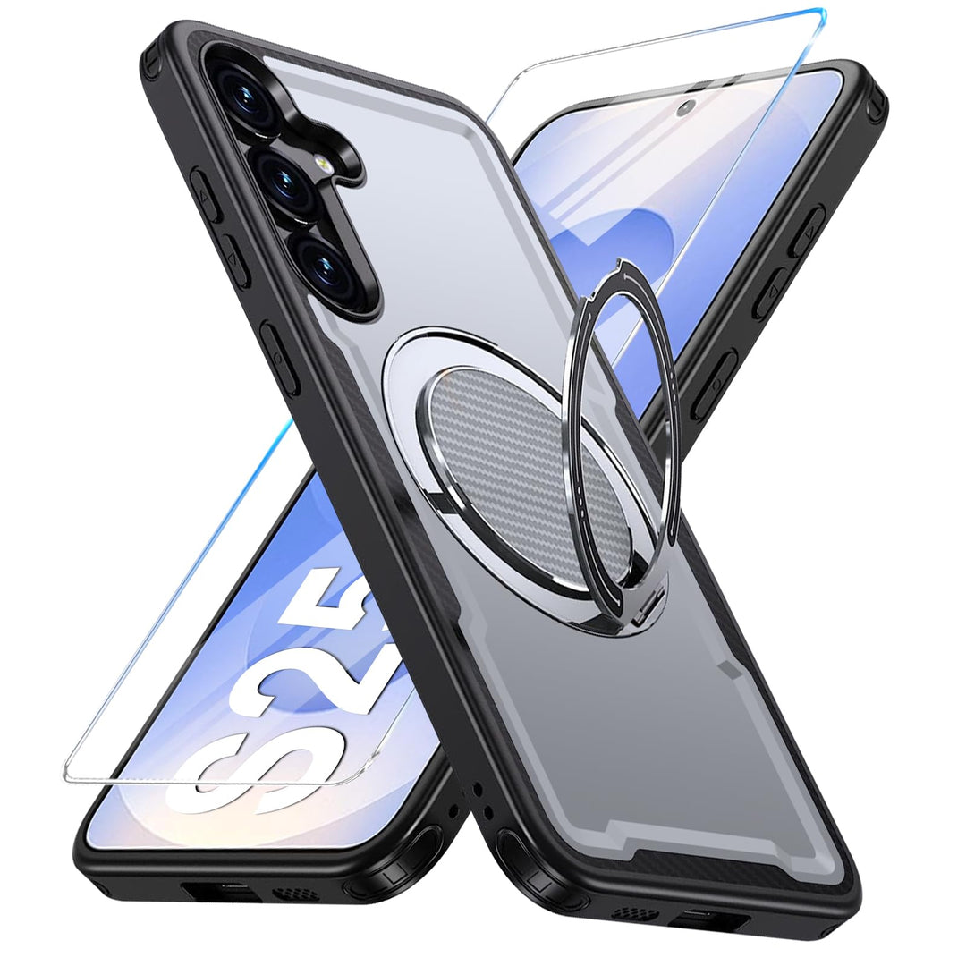 Handyhülle für Samsung Galaxy S24/S25 Hülle fit für Mag-Safe, 360 Grad Magnetisch Metall Ring Handyt