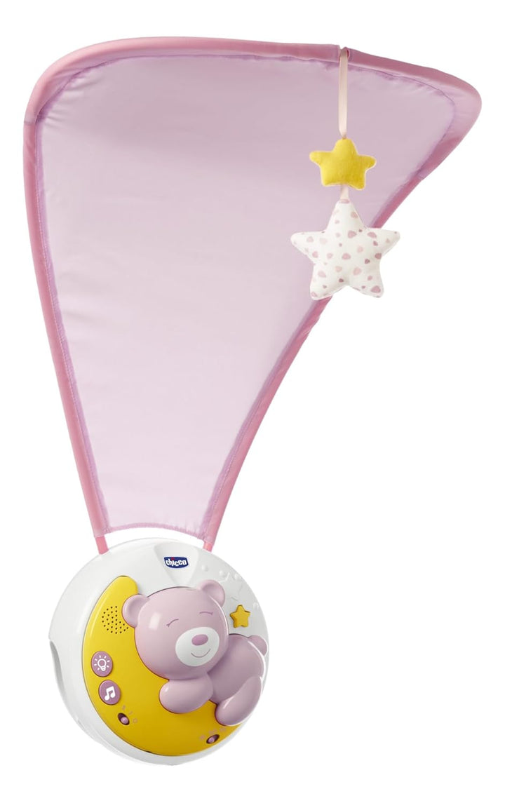 Chicco Next2Moon Kinderbett-Projektor mit Licht und Geräuschen, beweglich, abnehmbares Panel und Kar