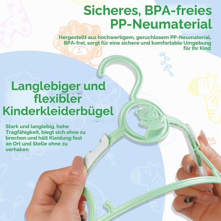 HGYZE Baby Kleiderbügel Kinder Antirutsch, 29-37cm Ausziehbare Kinderkleiderbügel, 20 Stück Kleiderb