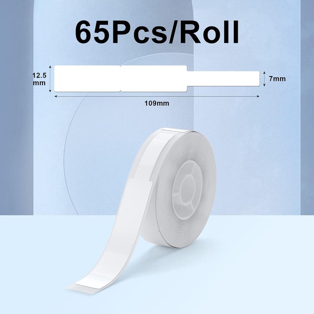 NIIMBOT Thermo Kabeletiketten, 12.5 x 109mm Etikettendrucker Thermo Papier Kompatibel mit dem D110 D