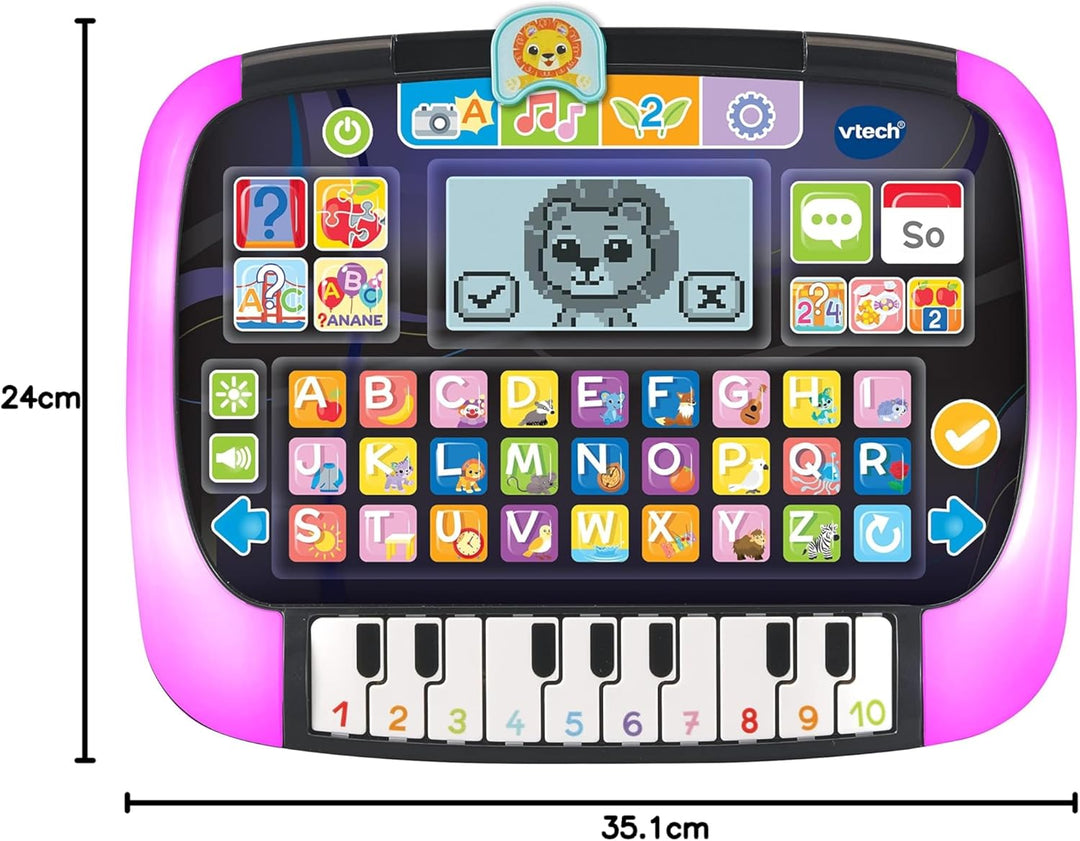 VTech Baby Lern- und Musiktablet – Sprechendes, musikalisches Tablet mit 12 Lernaktivitäten und leuc