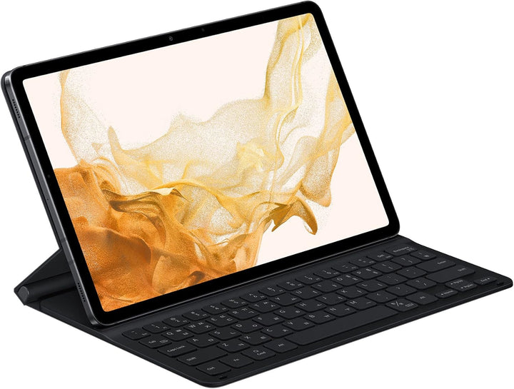 Samsung Book Cover Keyboard Slim Hülle mit Tastatur für Galaxy Tab S7 | Tab S8, Black Book Cover Key