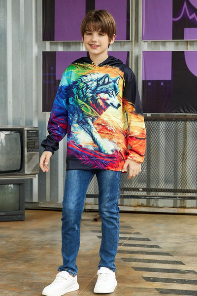 Belovecol Hoodie Jungen Mädchen Kapuzenpullover Neuheit 3D Druck Pullover Personalisierte Kapuzenpul