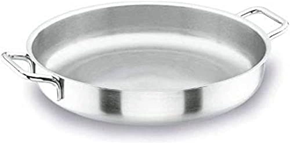 Lacor Wagner 50645W Paella-Pfanne ohne Deckel, Edelstahl 18/10, 45 cm, Silber