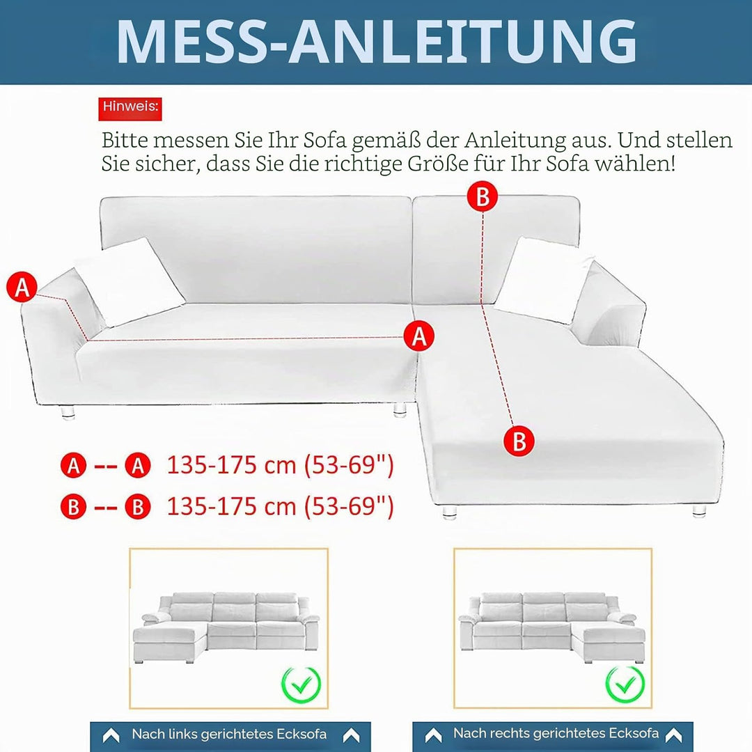 JHLD Sofabezug L Form, Stretch Sofabezug Samt L-förmiger Sofabezug Weiche Anti-rutsch Sofa Überwürfe