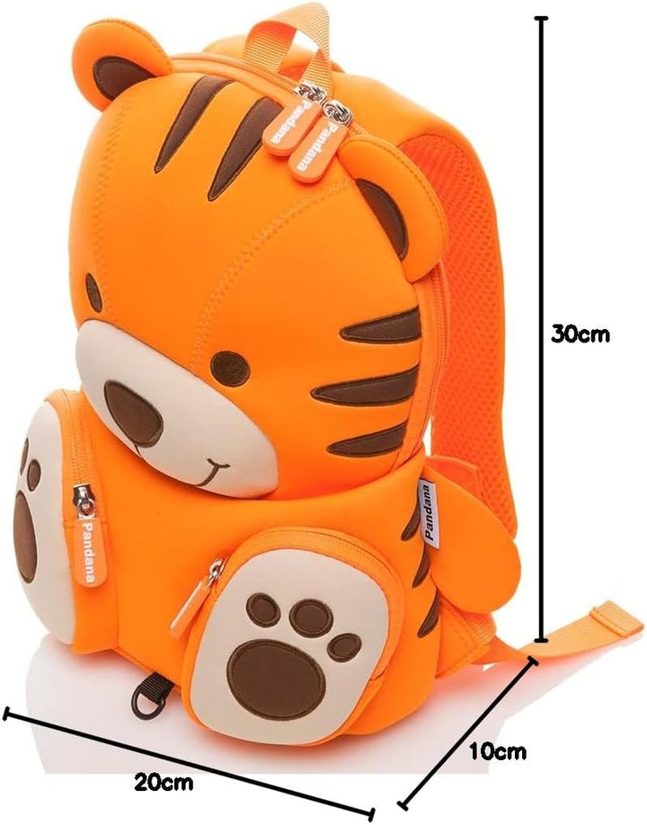 Pandana Kleiner Kinderrucksack Tommy Tiger mit Brustgurt für Jungen und Mädchen von 2-5 Jahren, Kind