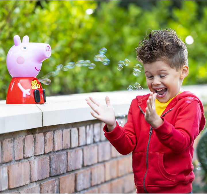 Peppa Pig Seifenblasenmaschine | Bonus Seifenblasenlösung | Perfektes lustiges Outdoor- & Indoor-Spi