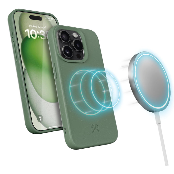 Woodcessories - BioCase, Magnetische Handyhülle für iPhone 15 Pro Max kompatibel mit MagSafe, Hülle