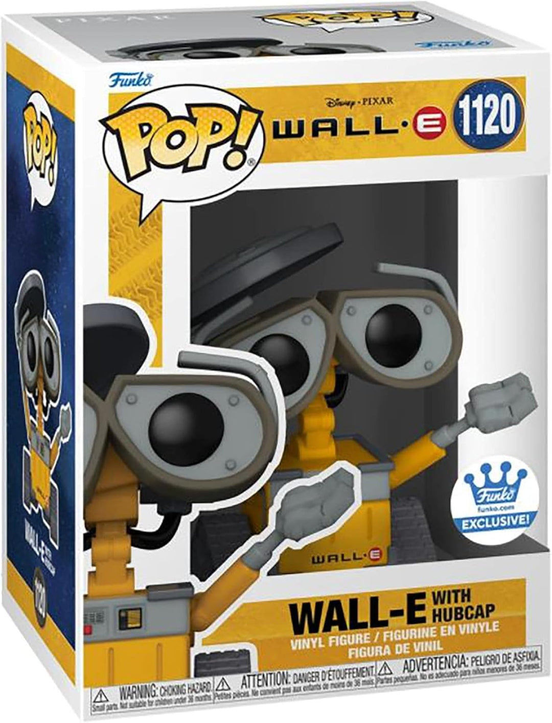 Funko 58142 Pop! Disney: Wall-E - Wall-E mit Radkappe (Funko Exclusive) #1120
