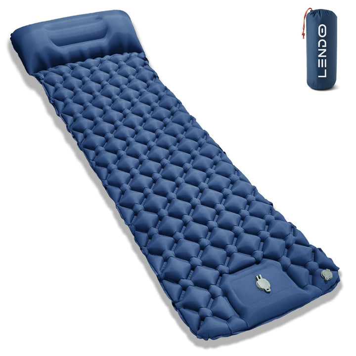 LENDOO Ultraleichte Aufblasbare Isomatte, 195cm*60cm Isomatte Selbstaufblasend Mit Aufblasbarem Kiss