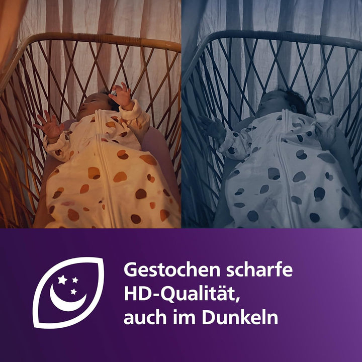 AVENT Philips Connected Videophone mit WLAN, hochwertiger HD-Kamera, Infrarot-Nachtsichtfunktion, Sc