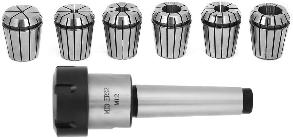 MT3 ER32 M12 Spannzangenfutter, 1 Stück MT3 ER32 M12 Spannzangenfutter Morsekegelhalter + 6 Stück ER