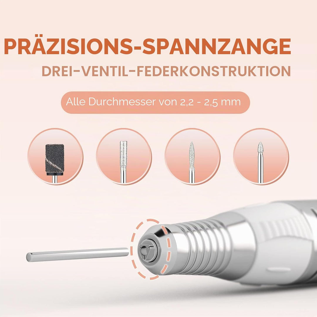 JCMASTER® Touch Nagelfräser 30.000 U/Min - Deutsche Marke - Elektrische Nagelfeile für Gelnägel Acry