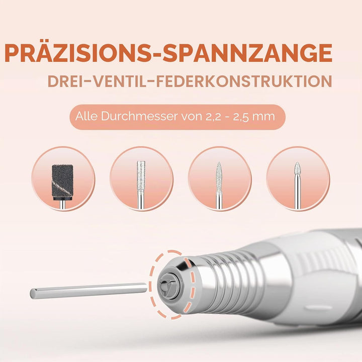 JCMASTER® Touch Nagelfräser 30.000 U/Min - Deutsche Marke - Elektrische Nagelfeile für Gelnägel Acry