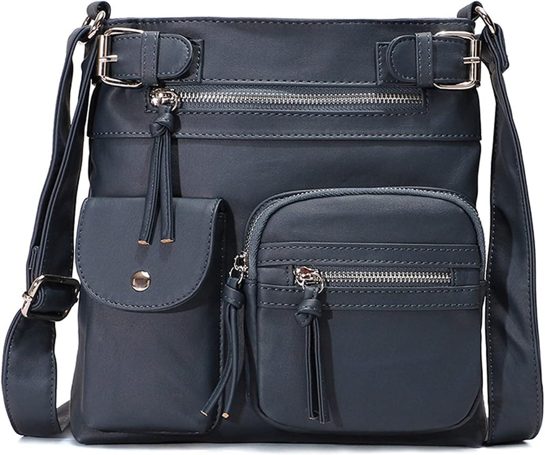 FANDARE Leichte Schultertasche Umhängetaschen Damen Schulranzen Handtaschen Klein Frauen PU Leder Wa