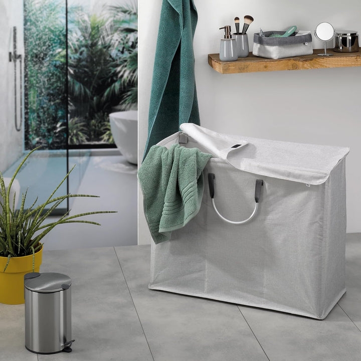 kela Kosmetikeimer 3l silber matt, Silent-Close-Deckel, Edelstahl Tretmülleimer Badezimmer MATS, Bad