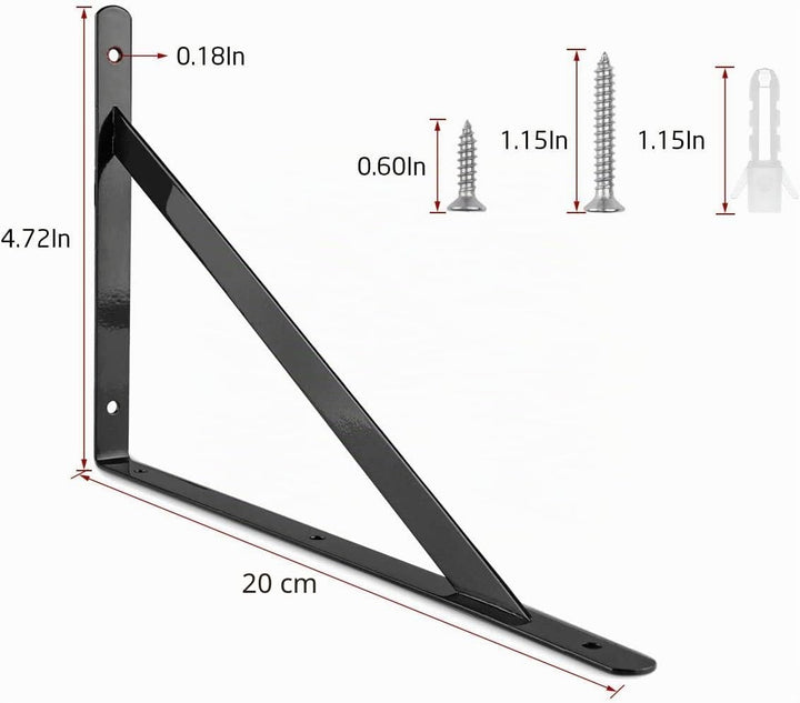STARVAST 10 Stück Regalhalterungen Schwerlast, 90 Grad Wand-Winkel Regalhalterung Metall Regalträger