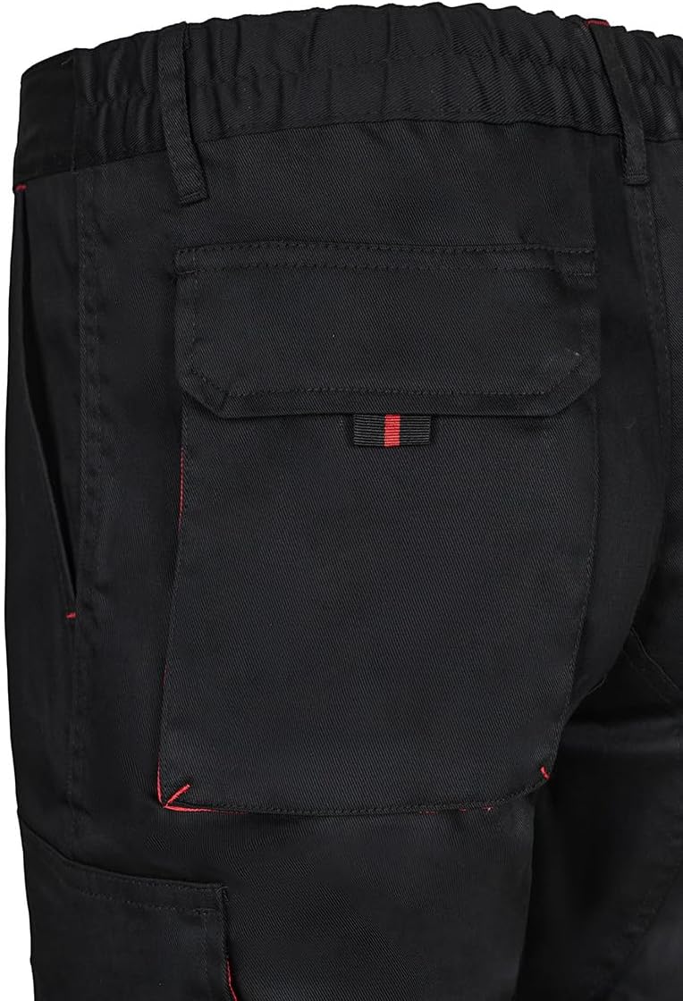 Velilla 103004 - Mehrtaschenhose (Grösse 52) Farbe schwarz und rot 52 Schwarz / Rot, 52 Schwarz / Ro