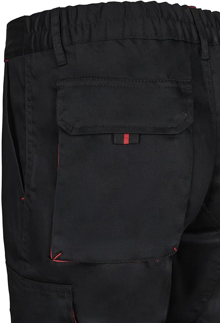 Velilla 103004 - Mehrtaschenhose (Grösse 52) Farbe schwarz und rot 52 Schwarz / Rot, 52 Schwarz / Ro