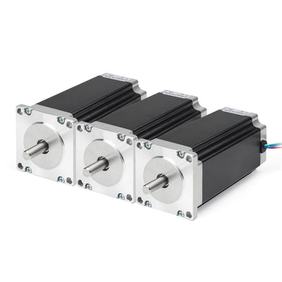 RATTMMOTOR Schrittmotor 3 Stück Nema 23 Stepper Motor, Doppelwelle 4 Drähte Stepping Motor 2.8Nm (42
