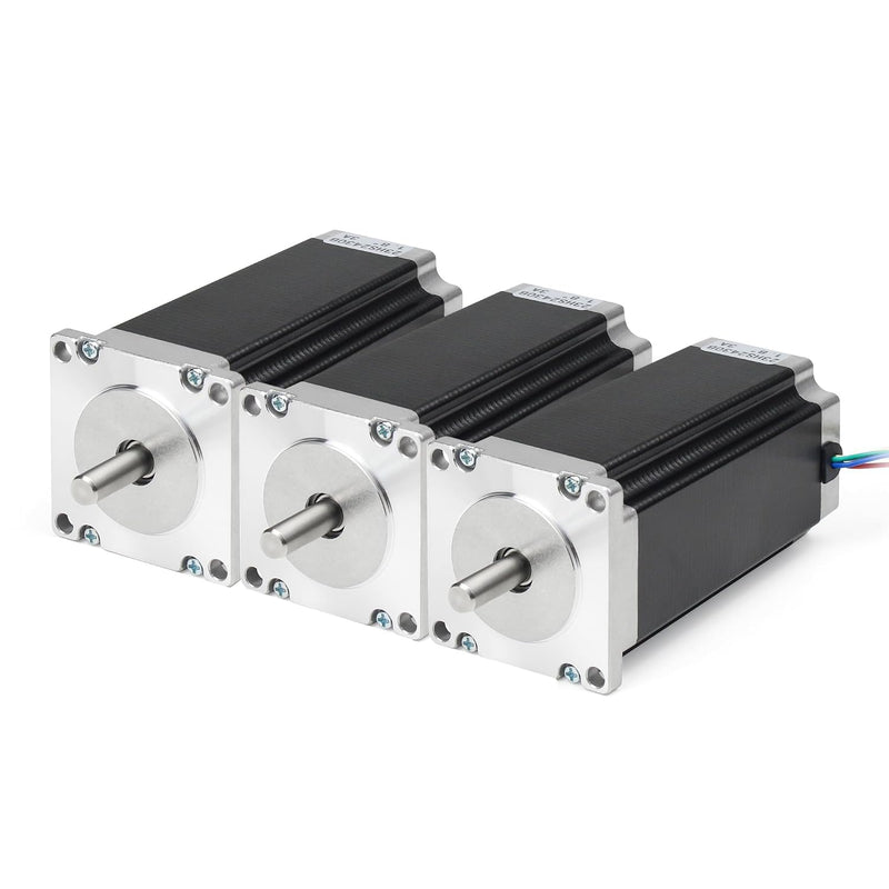 RATTMMOTOR Schrittmotor 3 Stück Nema 23 Stepper Motor, Doppelwelle 4 Drähte Stepping Motor 2.8Nm (42