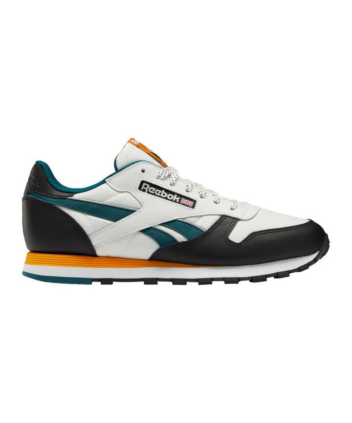 Reebok Classic Leather, Weiss 40 EU Beigegelbgruenschwarz, 40 EU Beigegelbgruenschwarz