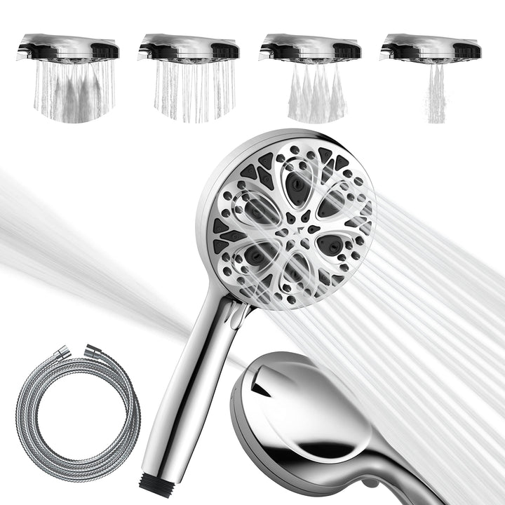 Sparkpod 10-Setting High Pressure Shower Head - Luxury 5" High Flow Hand Held Shower Head with High