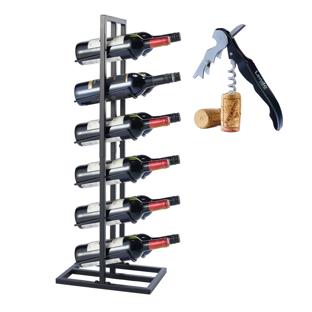 Weinregal für 12 Flaschen - Weinschrank - Weinflaschenhalter - Weinlagerung - Pulverbeschichteter St