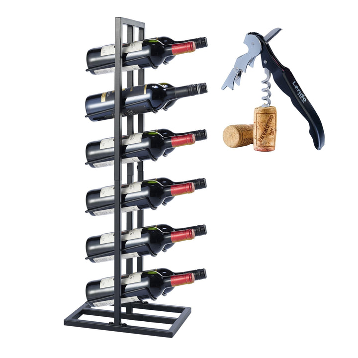 Weinregal für 12 Flaschen - Weinschrank - Weinflaschenhalter - Weinlagerung - Pulverbeschichteter St