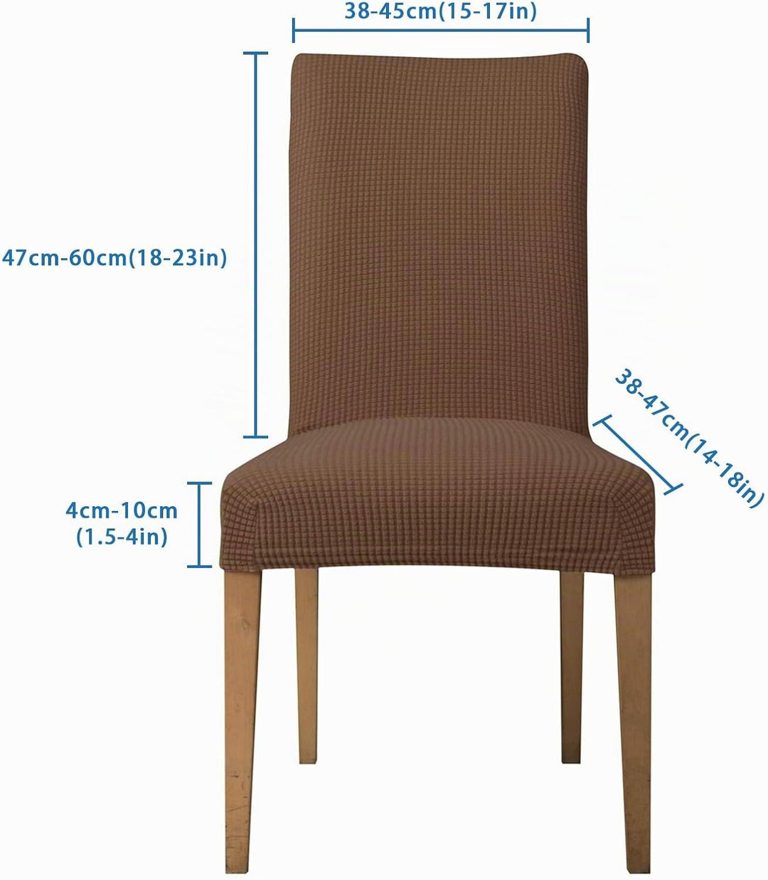 EBETA E Stuhlhussen 6 Stück, Elastische Stuhlbezug, Stretchhusse Stuhlüberzug Jacquard Hussen für Ho