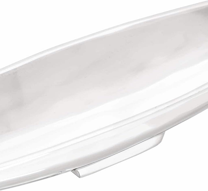 vidaXL Obstkorb Silber 53 x 9 x 10 cm Aluminium, Wohnzimmer, moderne Deko-Einlagen, Aluminium Skulpt