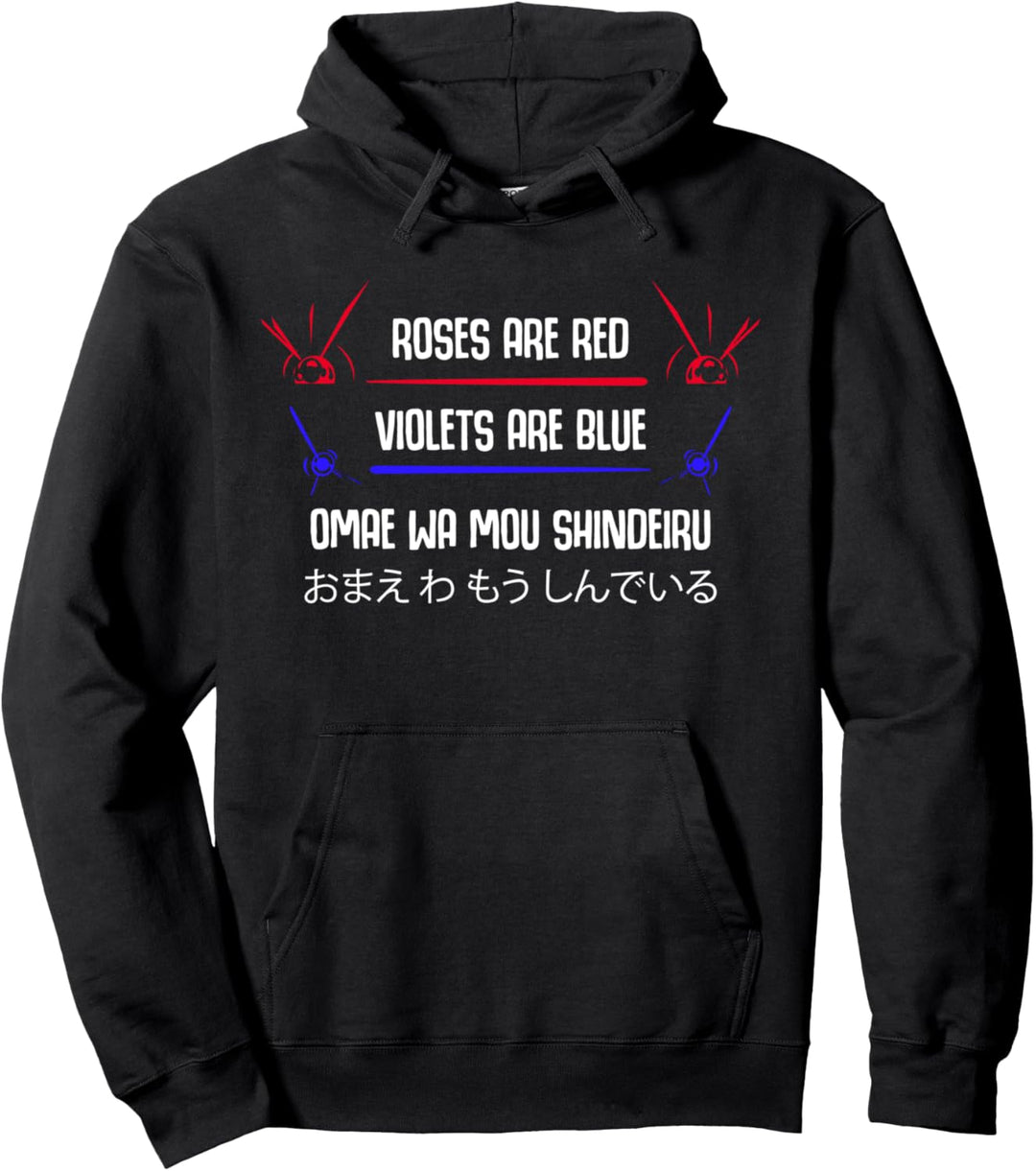 Omae Wa Mou Shindeiru Nani Kawaii Anime Meme Cosplay Pullover Hoodie