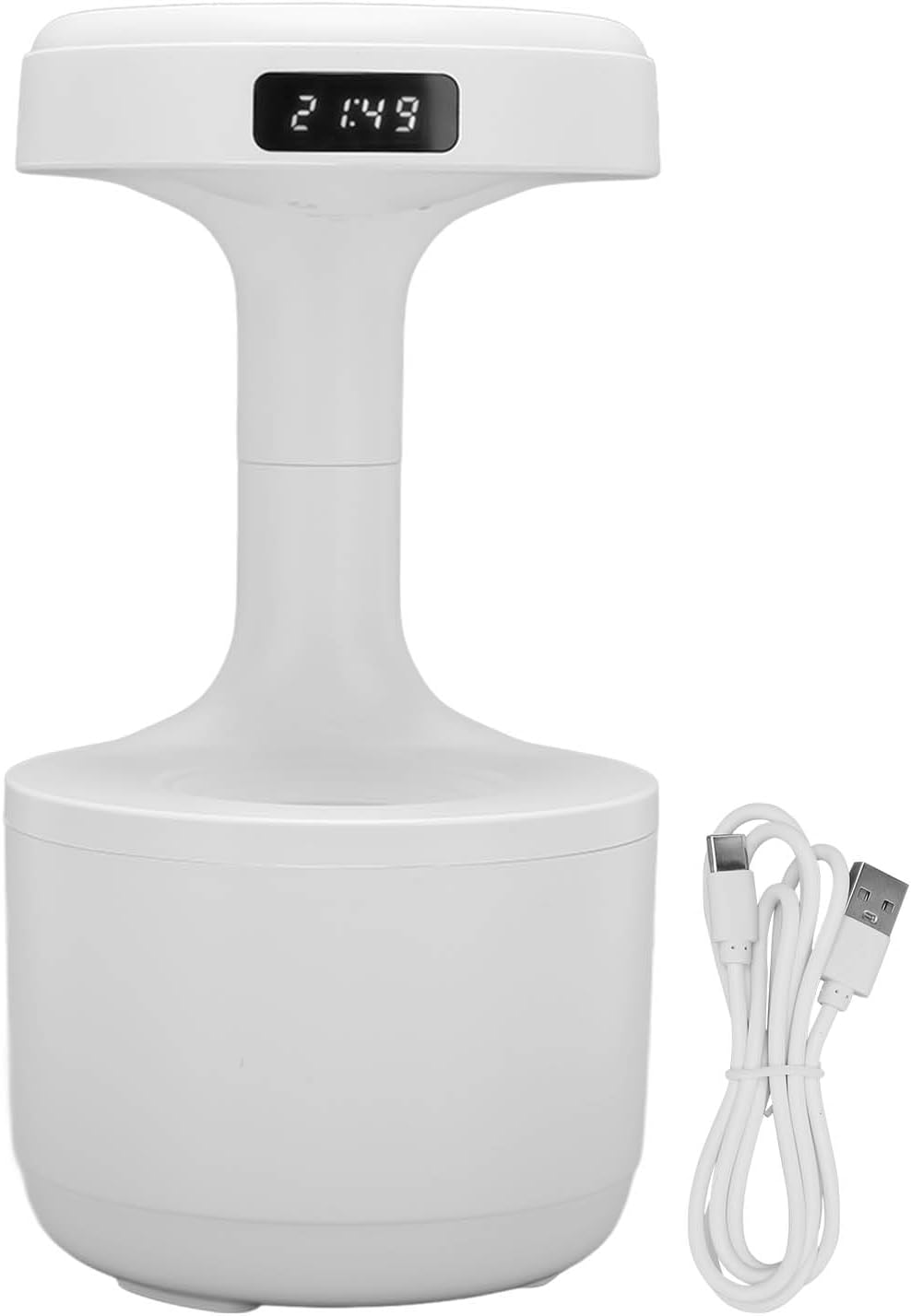 Tragbarer Luftbefeuchter 800 ml für Büro Schreibtisch und Yoga Praxis Weiss White, White