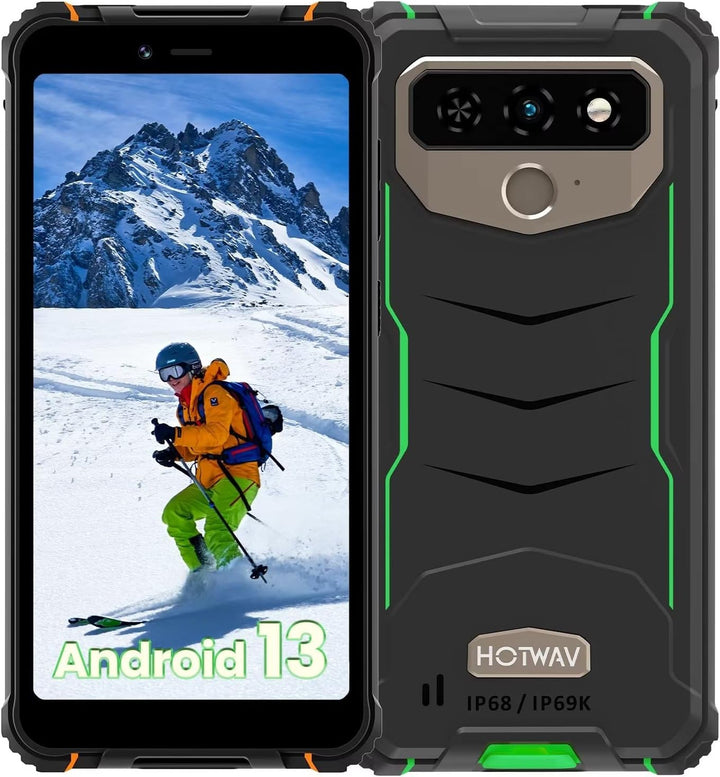 HOTWAV T5 MAX (2023) Android 13 Outdoor Handy, 6050mAh 4GB/64GB/1TB Erweiterbar 6.0 Zoll HD+ Display